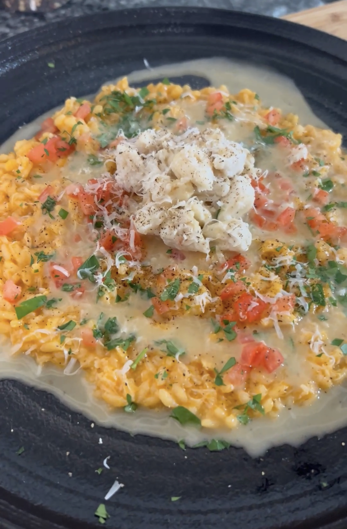 BLUE CRAB & TOMATO RISOTTO – Chris Bassett